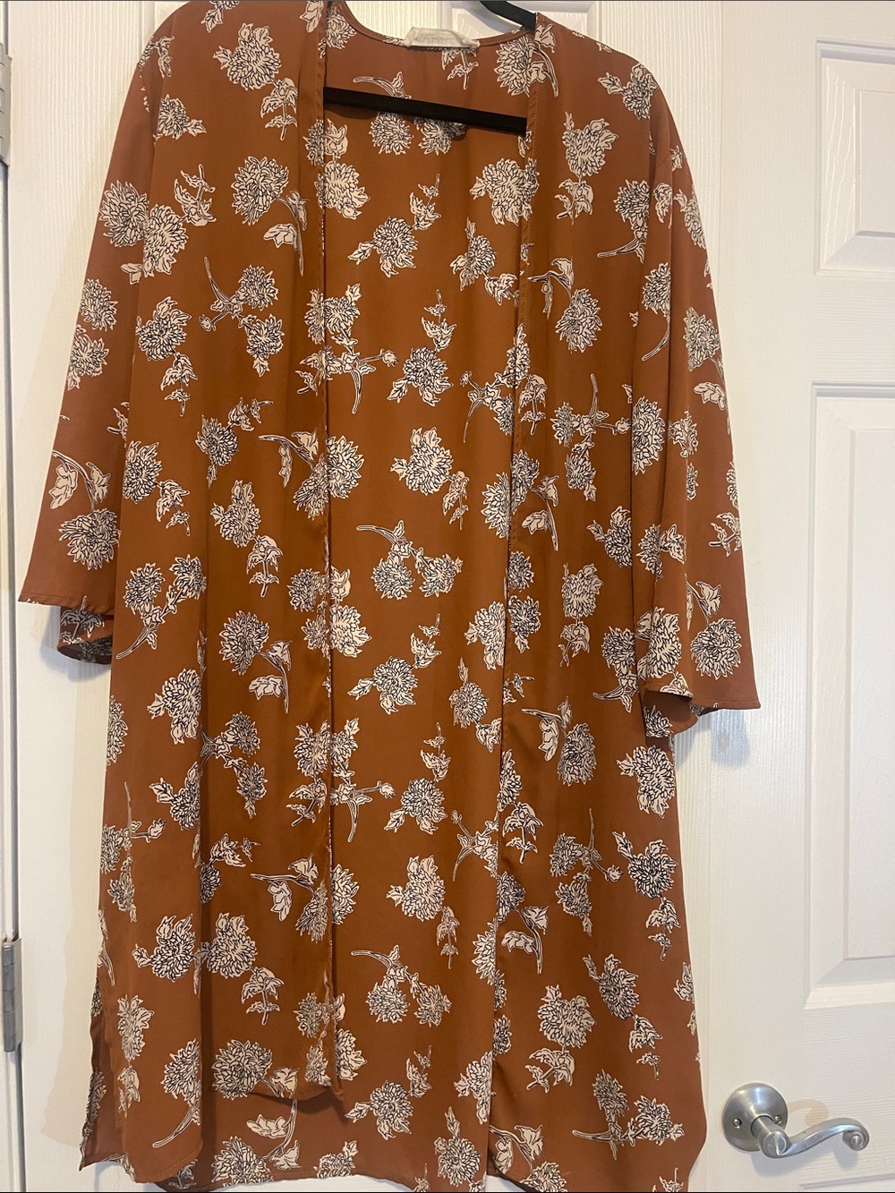 audrey Rust Floral Duster Kimono